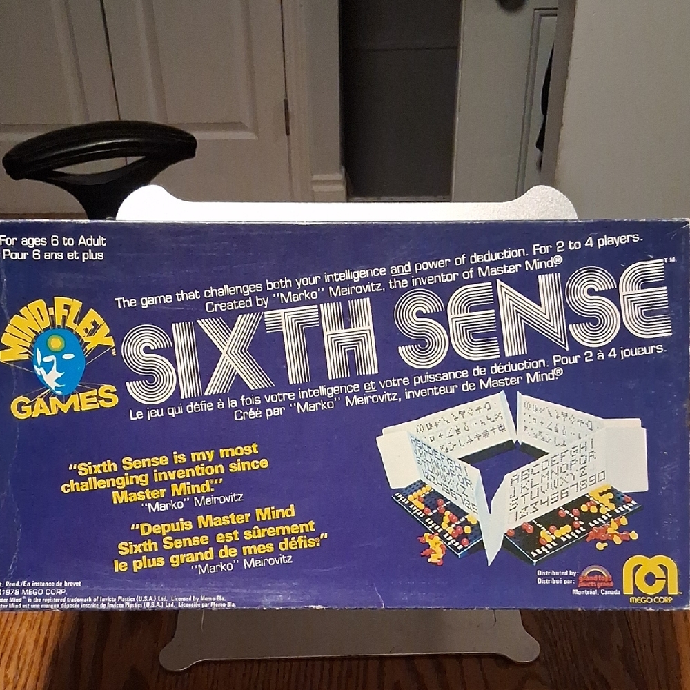 VTG 1978 Sixth Sense Mind Flex Mego Board Game Complete